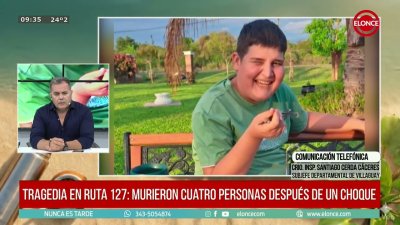 Detalles del accidente fatal ocurrido en la Ruta 127 - Crio. Insp. Santiago Cerda C&aacute;ceres